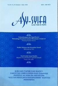 Image of Asy-syifa: Jurnal Tafsir & Hadits